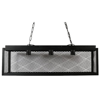 Duża lampa z drutu klatka Grid czarna 80cm